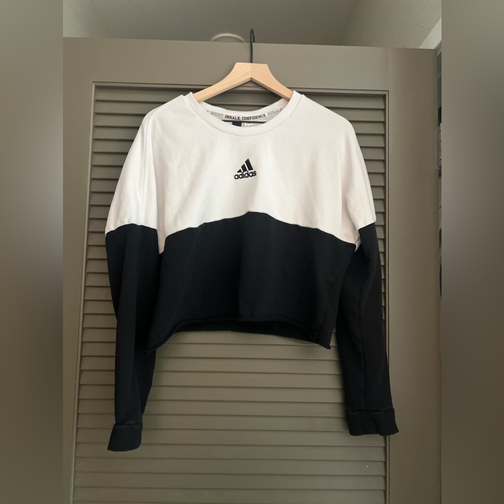 adidas cropped crew neck sweater